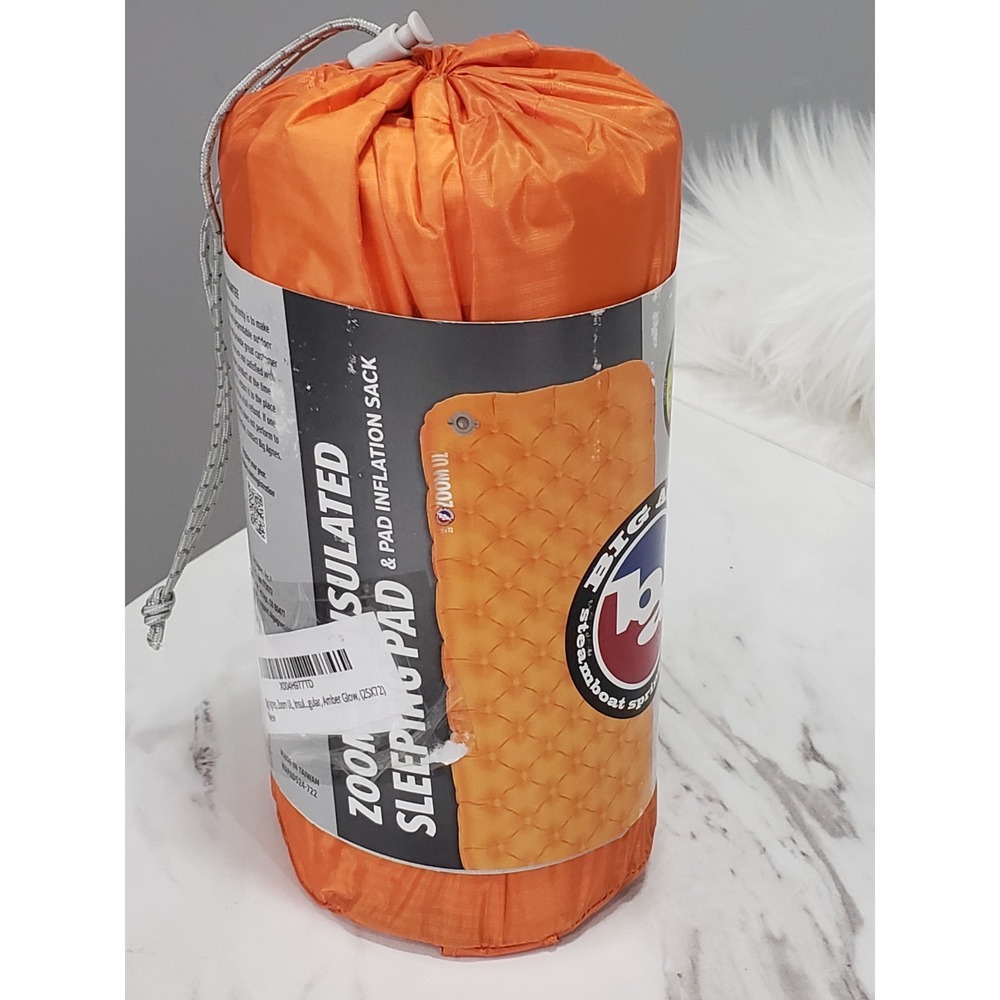 NEW Big Agnes Zoom UL Insulated Sleeping Pad Amber Glow 25x72 -